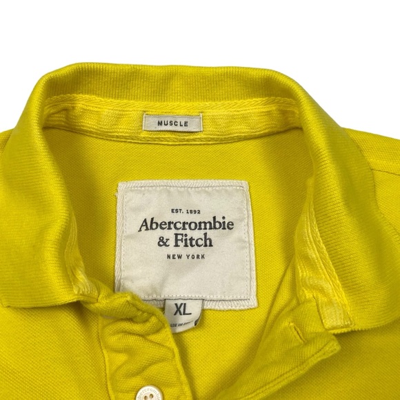 Abercrombie & Fitch Exploded Icon Muscle Mesh Polo Shirt XL Big Moose - Picture 3 of 11